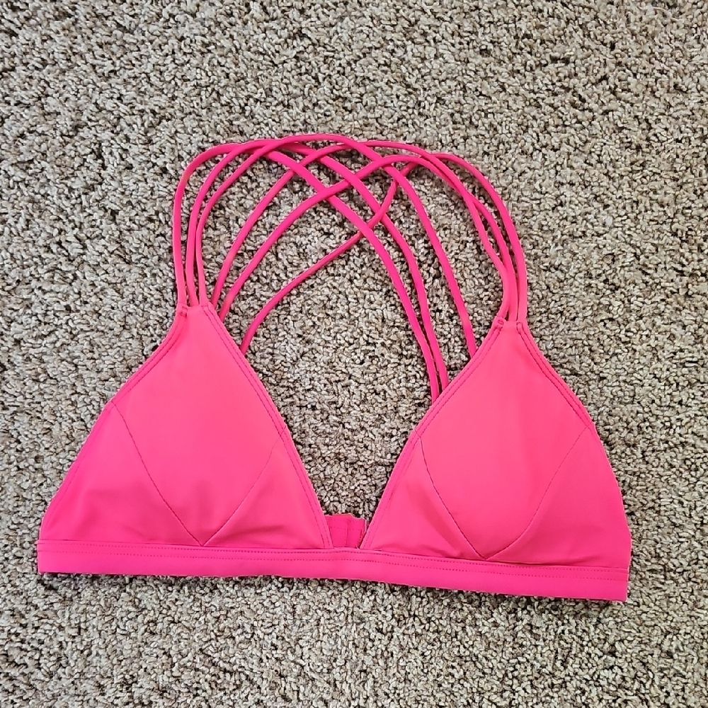 PINK Victoria's Secret Strappy Pink Bikini Top